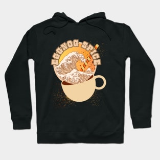 GREAT WAVE OF EGGNOG SPICE, HOLIDAY COFFEE FLAVOR TSUNAMI, CANDY SWIZZLE STYLE Hoodie